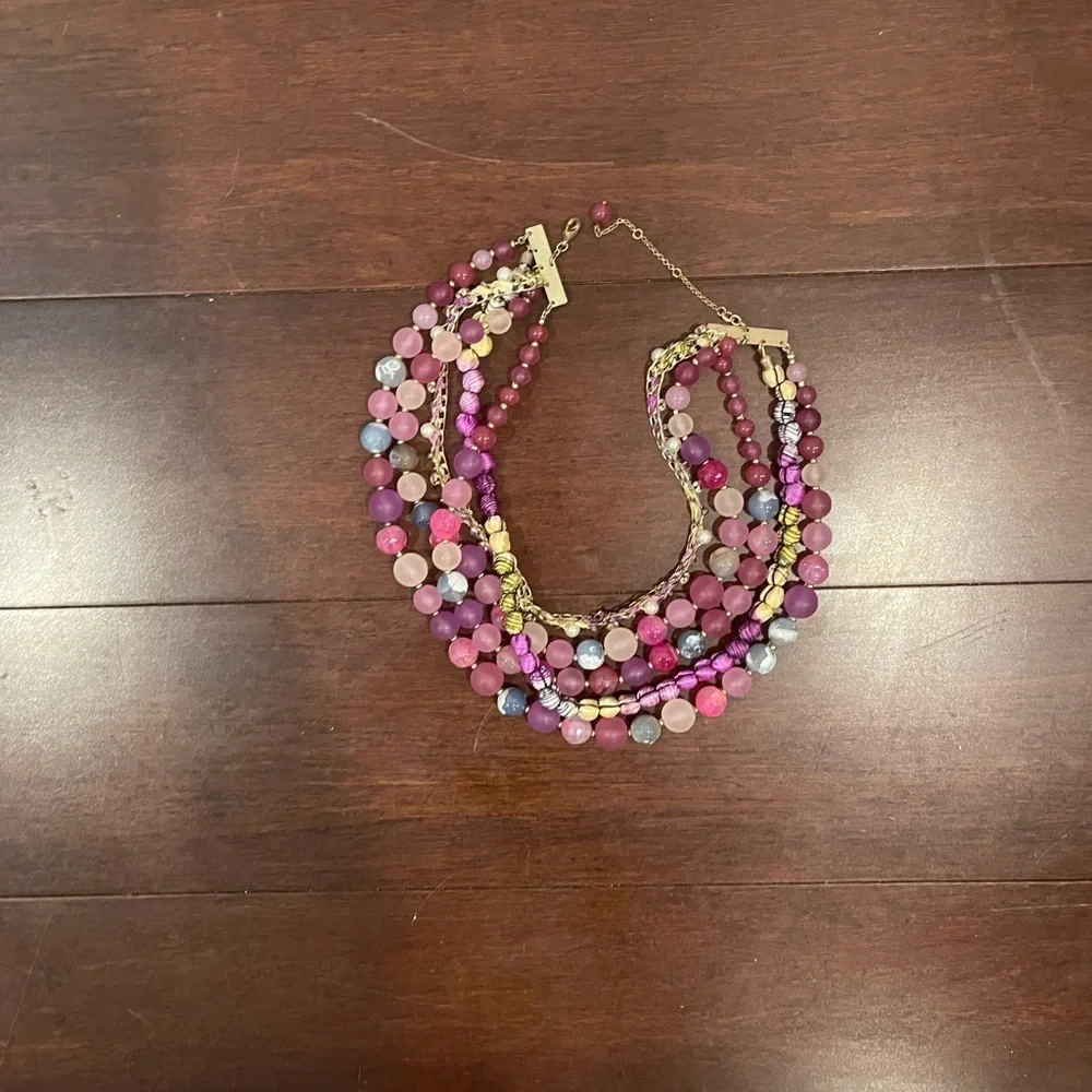 guc anthropologie Bernice Layered Necklace - Pink